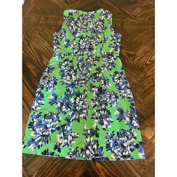 J.CREW WOMEN 4 FLORAL COTTON DRESS SLEEVELESS SUMMER PREPPY WEDDING SPRING TRIP - Picture 4 of 12